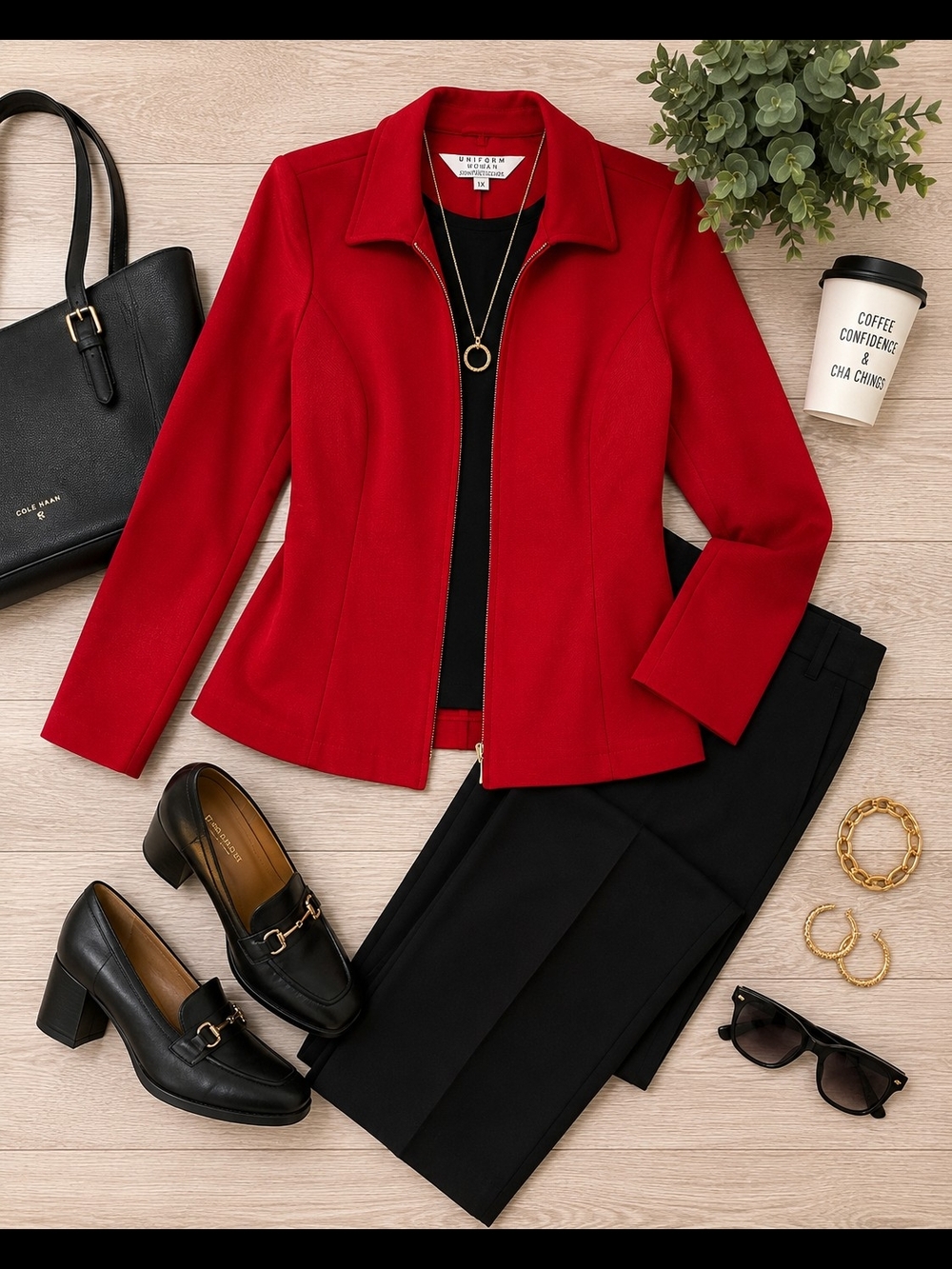 JohnPaulRichard Red Zip-Front Blazer